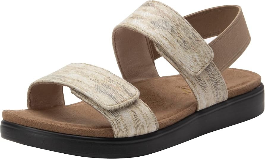New $120 Alegria Leah Sands Brown Elasatic Back Strap Sandals Women 40 9.5 10