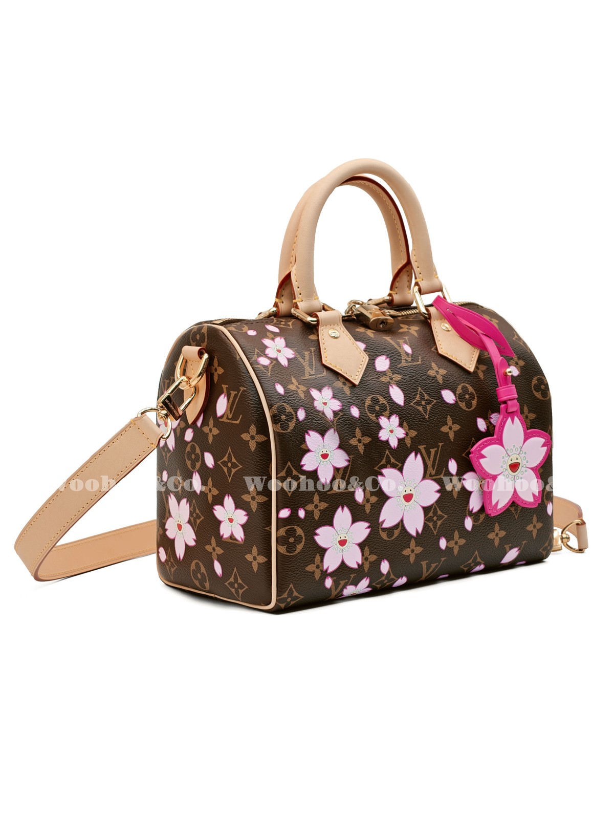 LOUIS VUITTON xTakashi Murakami Cherry Blossom Handbag Women’s 9.8x6x7.4 in