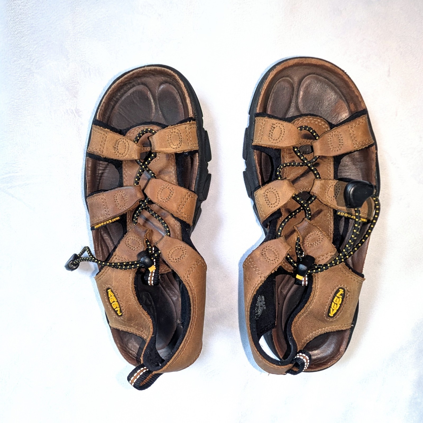 Keen Sarasota Waterproof Hiking Open Toe Sandals Brown Leather Womens 7