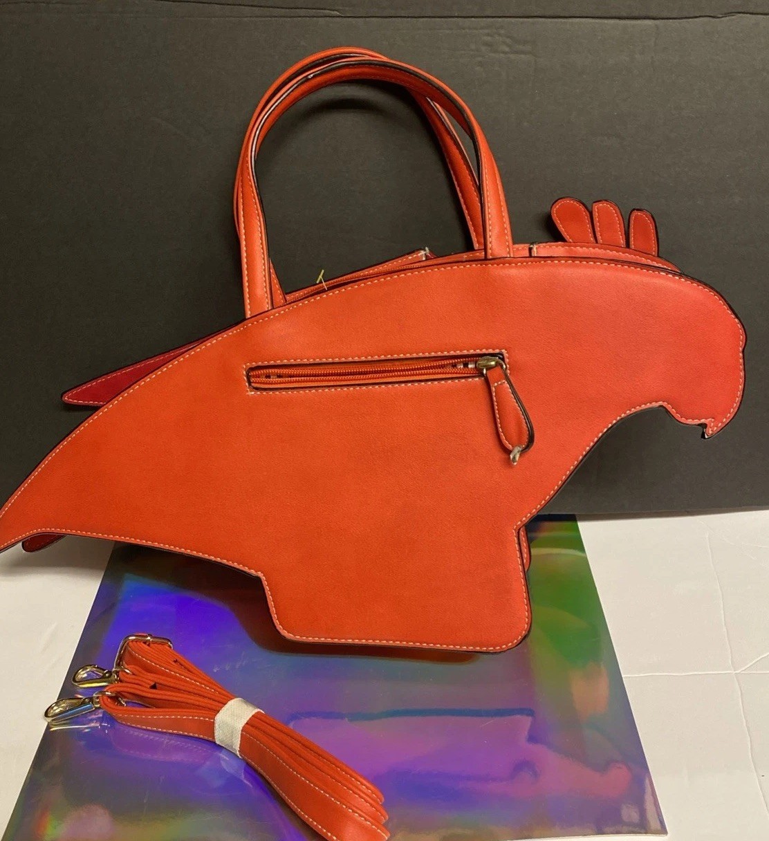 Parakeet Shaped handbag 20 Inches Long New Unused Eye Catching Statement Piece
