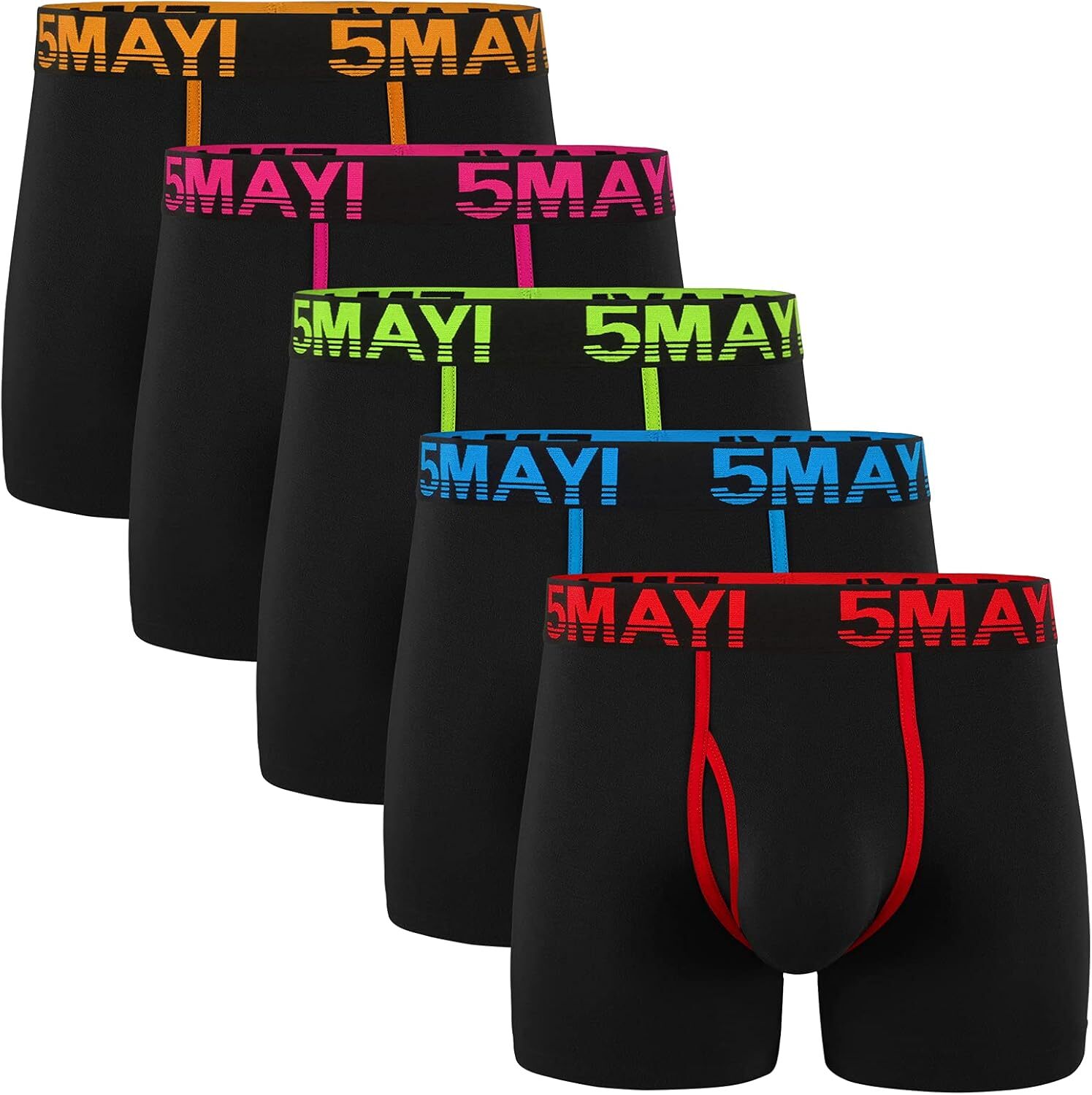 5Mayi Men Underwear Boxer Briefs Cotton Regular Long Mens Boxer Briefs Und