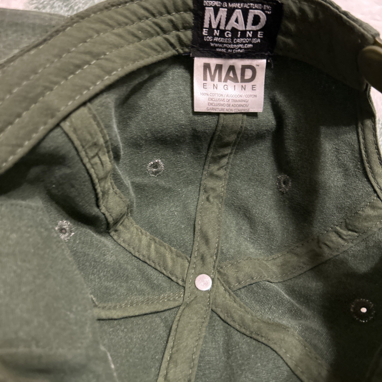 Yellowstone National Park Mad Engine Snapback Adjustable Green Ranger Hat Cap