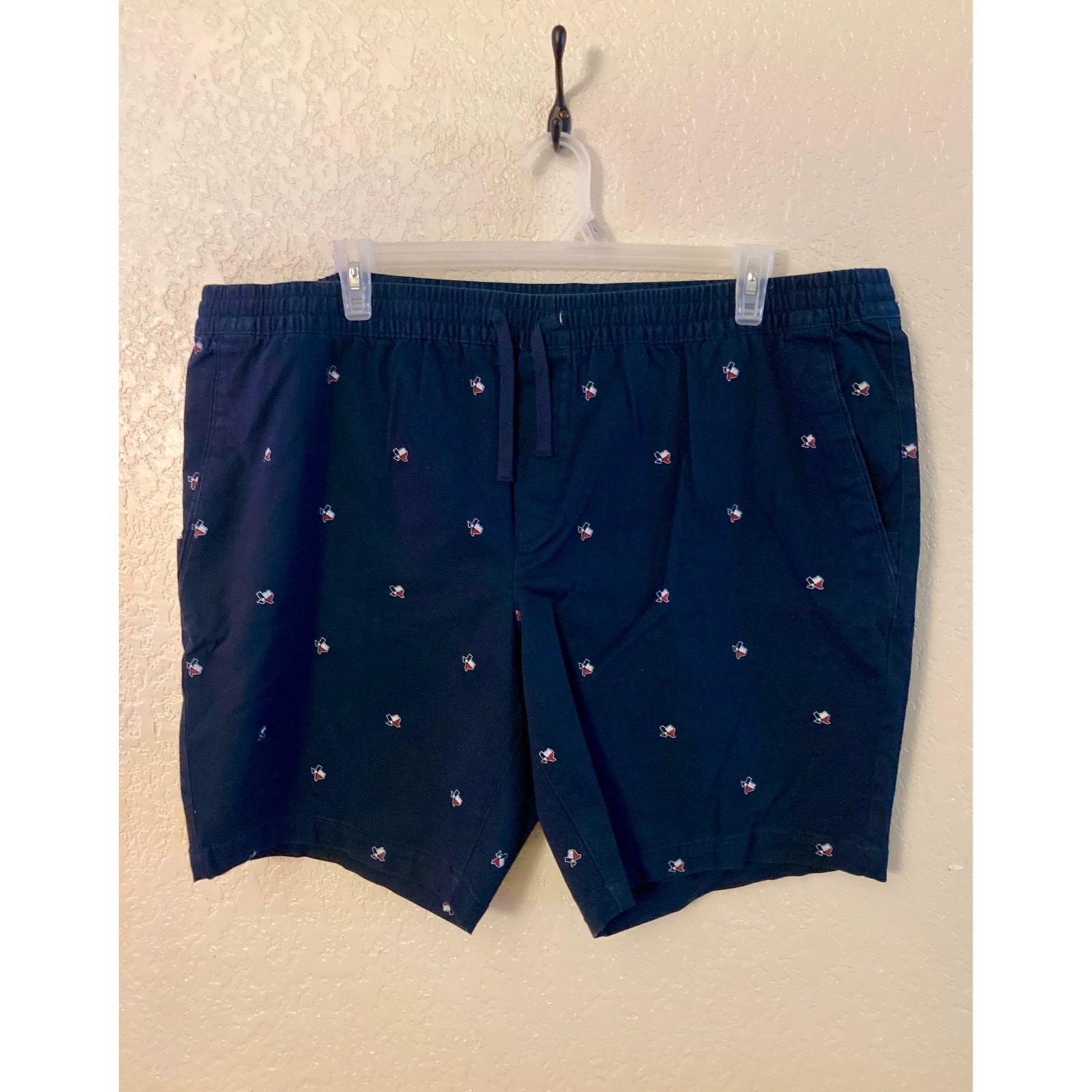 Men’s 2XL (44-46) Shorts Texas State Pattern Elastic Drawstring Waist