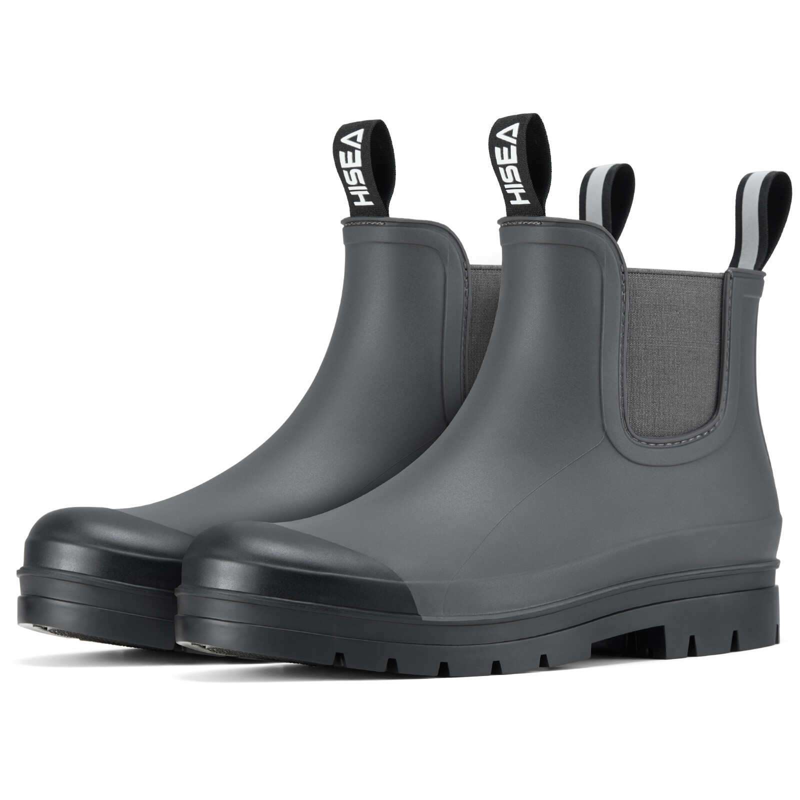 HISEA Women Short Rain Boots Waterproof Non-Slip Garden Shoe Rubber Chelsea Boot