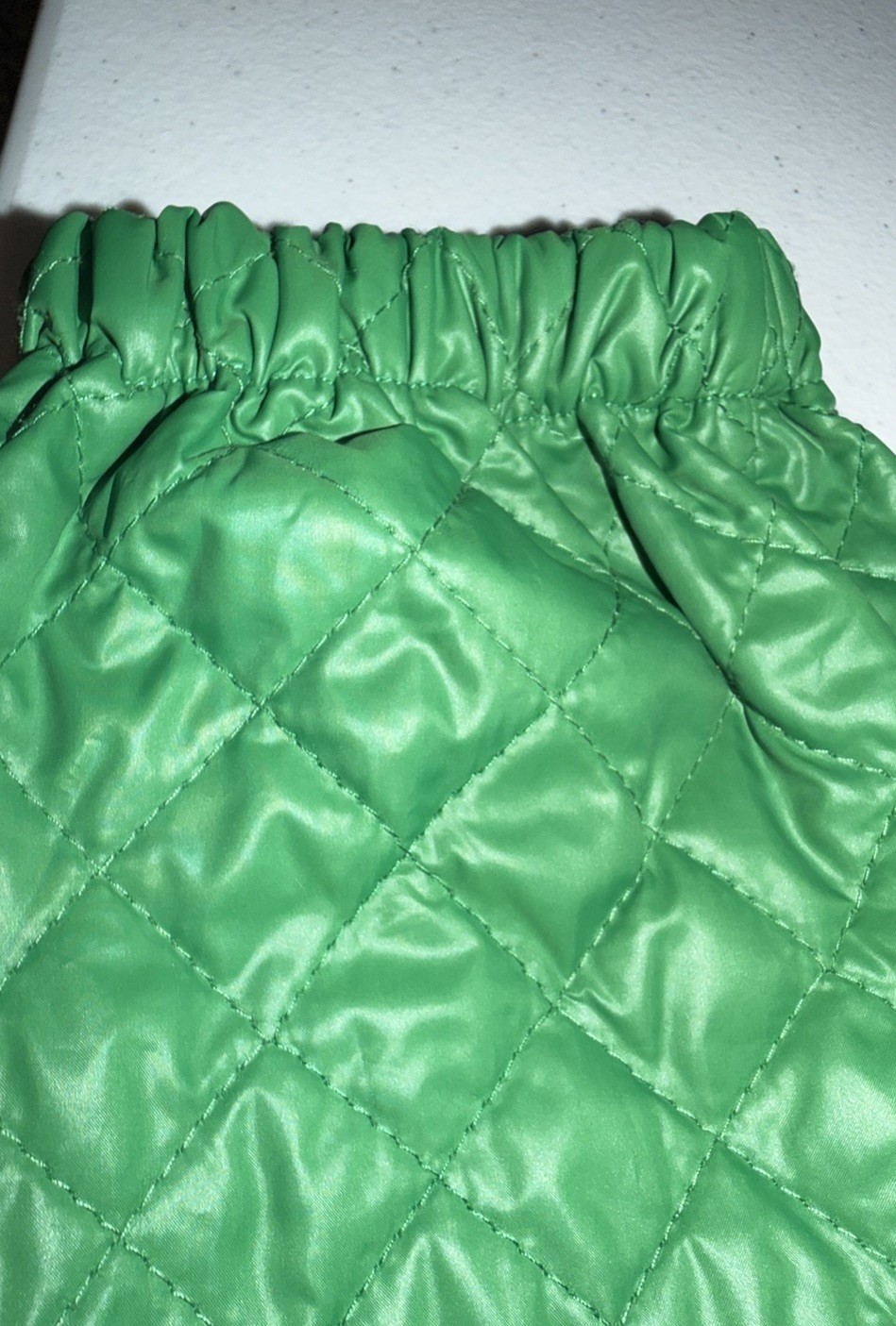 Men’s Green Quilted Jogger Pants Size M Regular Fit 32″ Waist Pockets