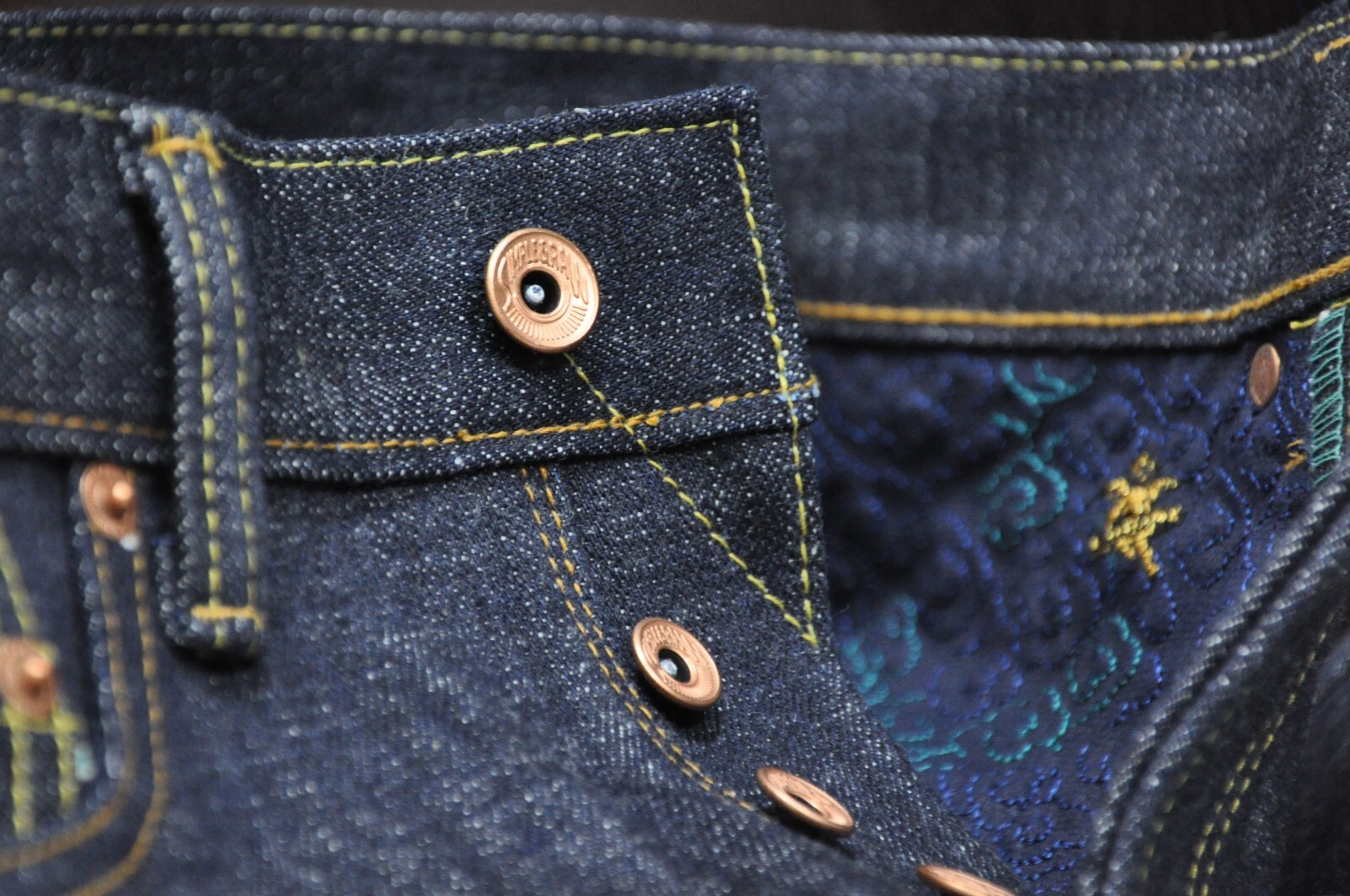 Simple&Raw Sk824 GreenRover 18oz. Selvedge Denim Men’s Jeans Slim Straight Fit