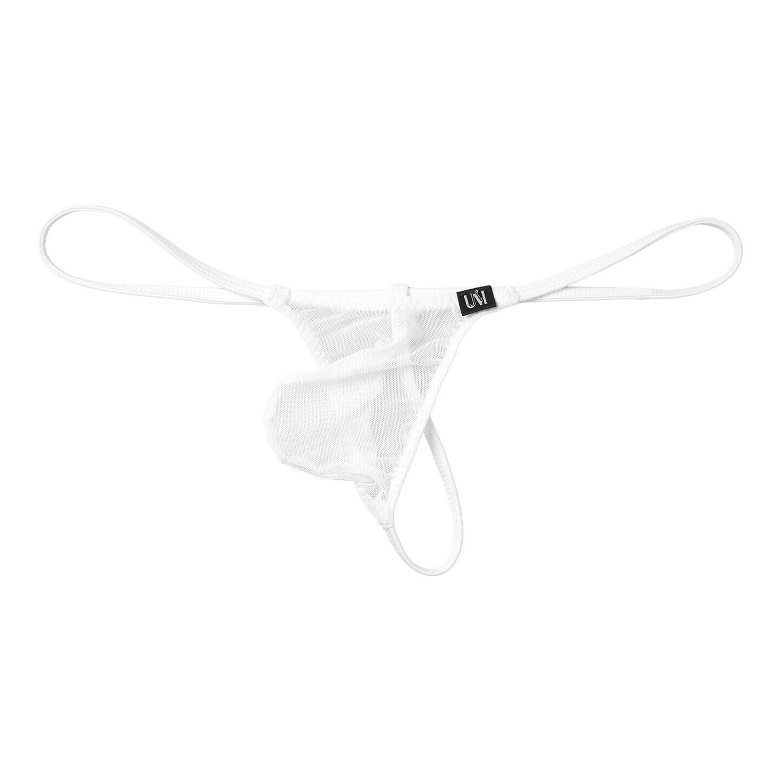 Mens See Through Mini Thong Bulge Pouch T-Back G-string Low Rise Micro Underwear