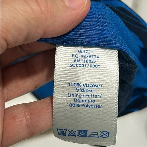 Boden Henrietta Faux Wrap Knee Length Dress in Shades of Blue – Size 8