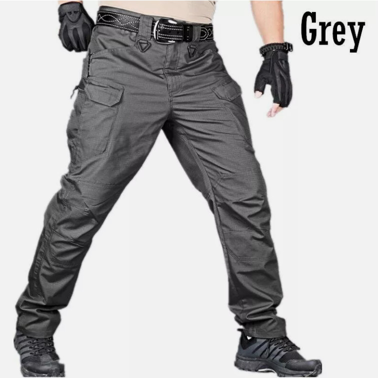 Mens Work Cargo Combat Outdoor Hiking Waterproof Trousers Tactical Fishing Pants