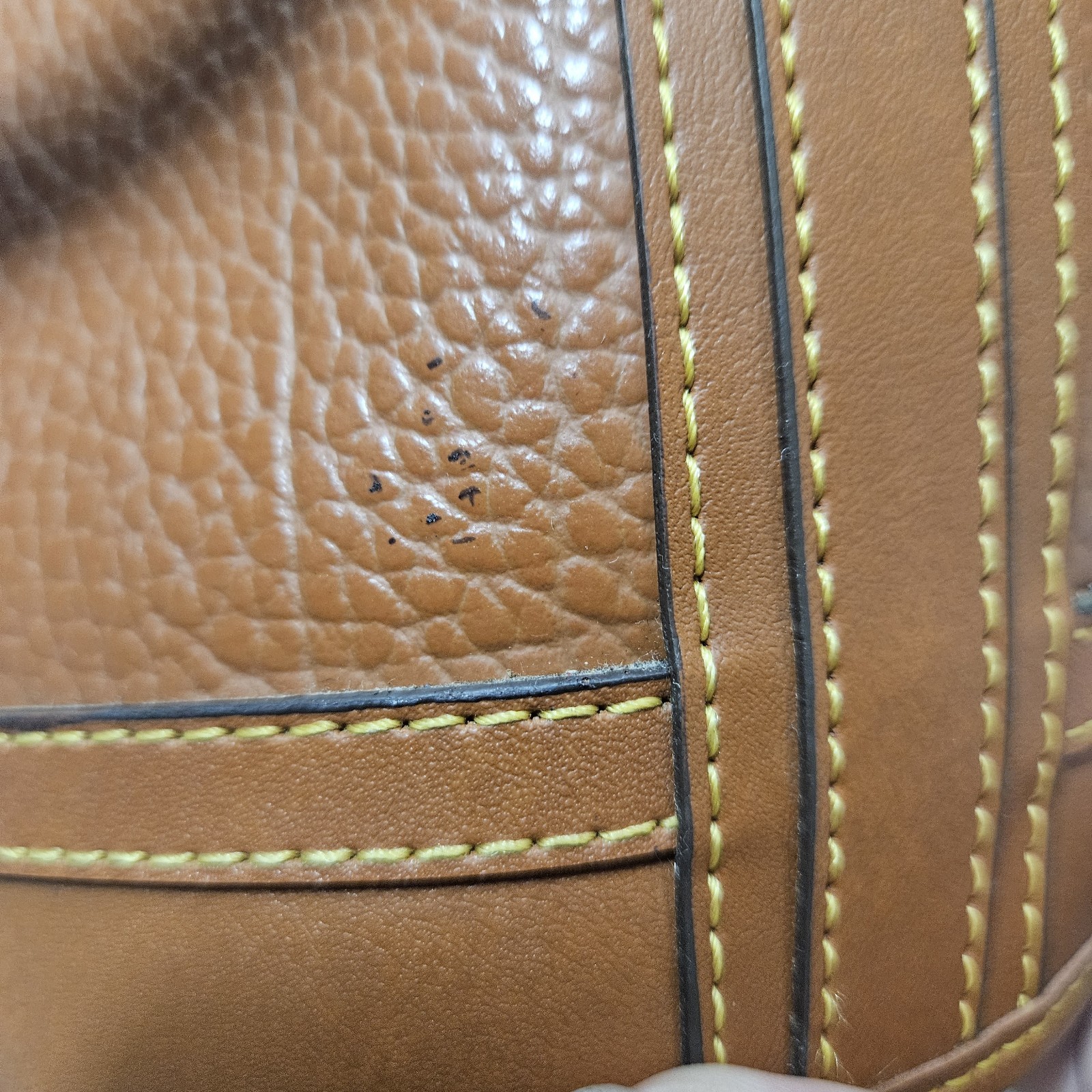 Vintage Dooney Bourke Drawstring Bucket Bag Brown All Weather Leather AWL