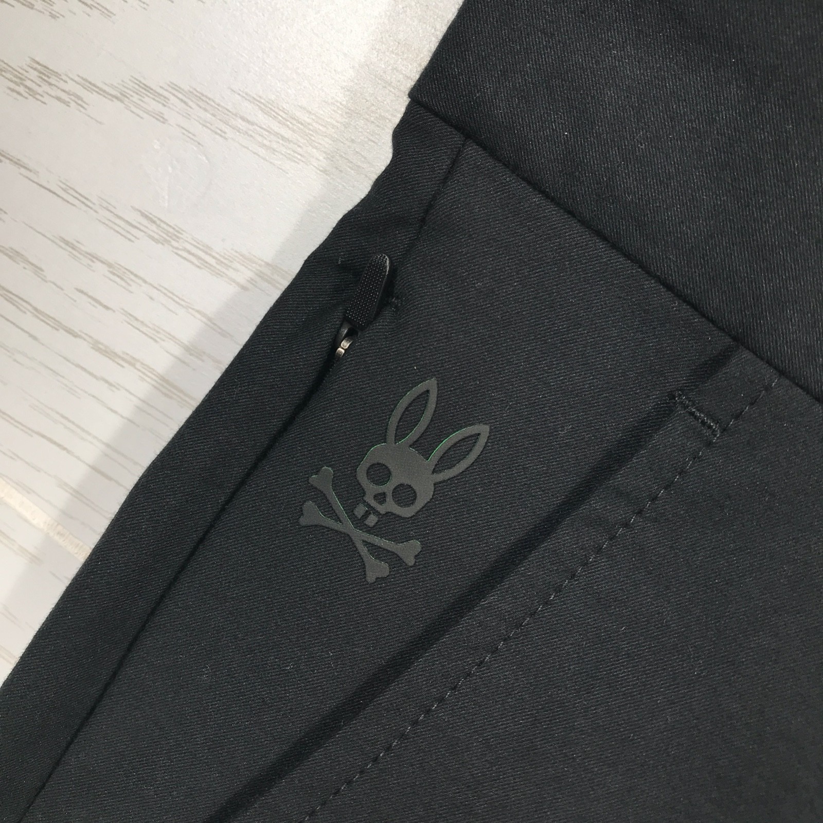 Psycho Bunny Gable Sport Pants 36 Black Cotton Blend Chino Preppy Athleisure New