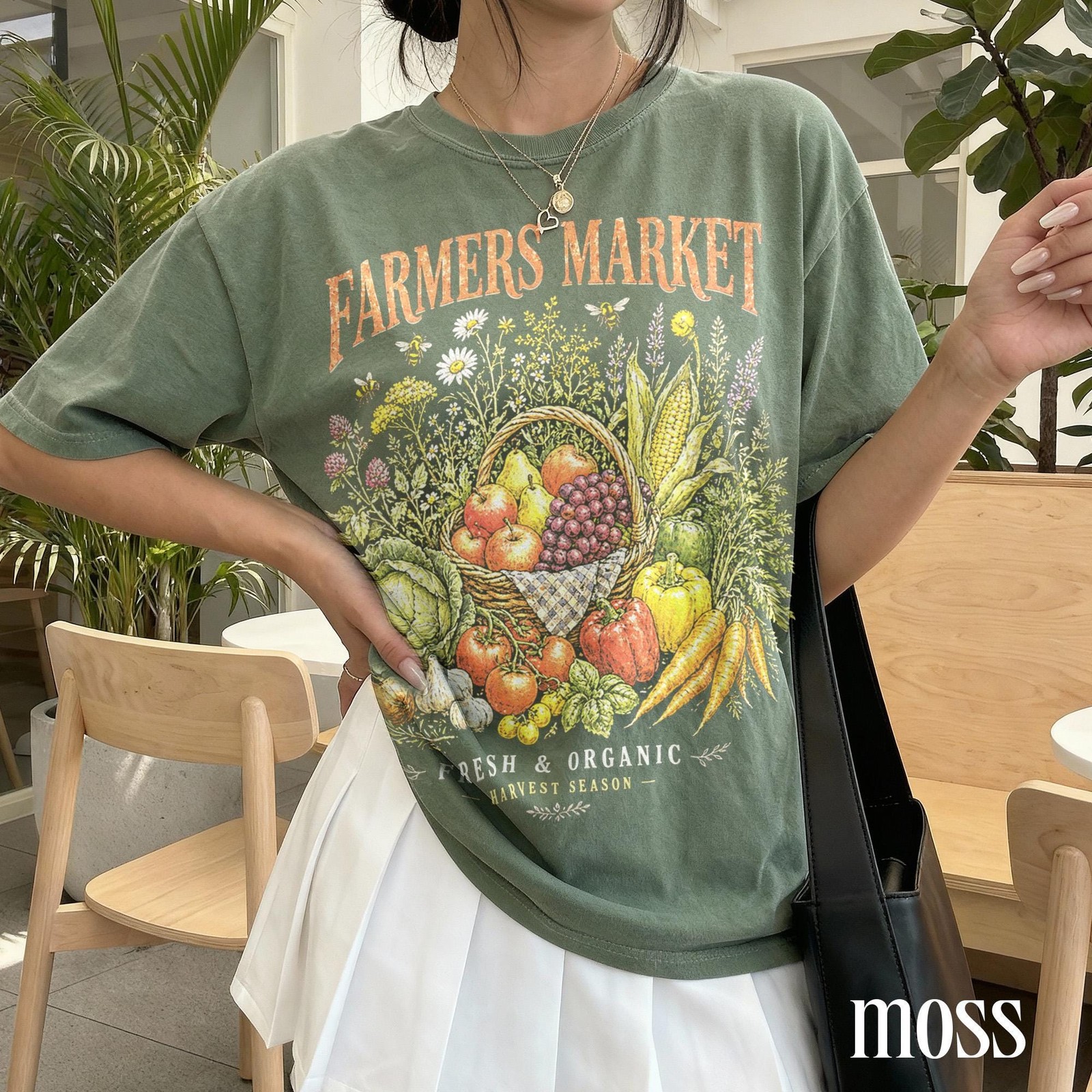 Farmers Market Graphic Tee Vintage Vegetable Harvest Shirt