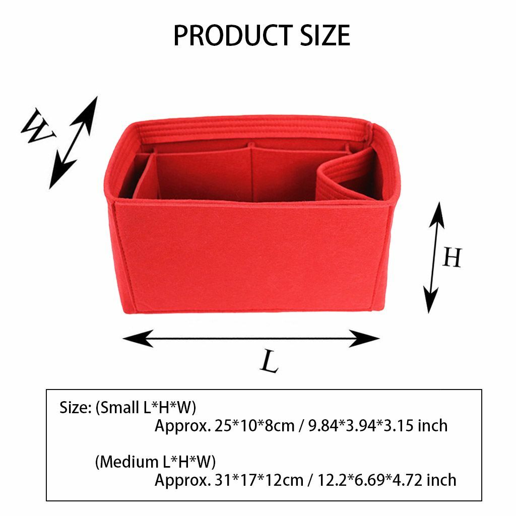 Large Multi Pocket Handbag Organizer Bag Purse Insert Bag Felt Fabric Liner Tote