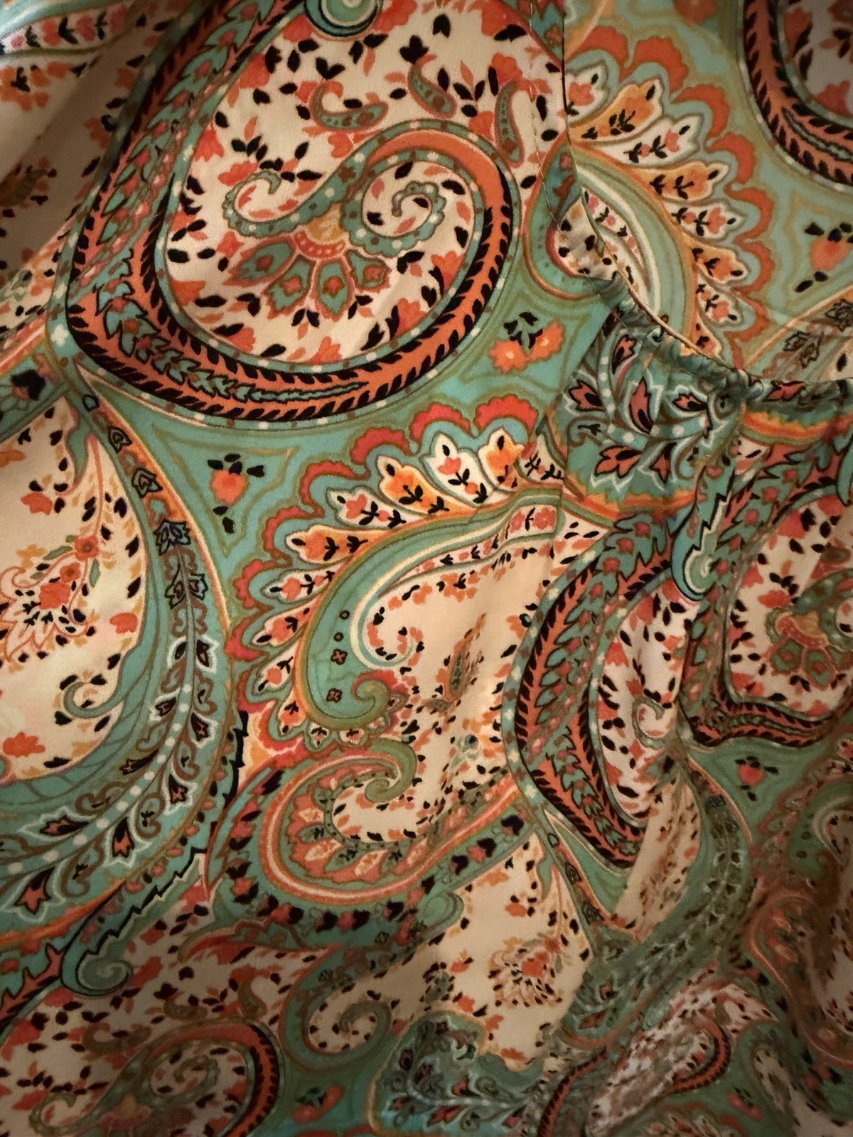 Altar’d State Paisley Open Back Double Strap Blouse Size Large