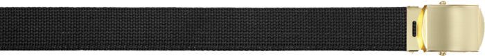 BLACK Military Web Belts 100% Cotton Web Belt GOLD BUCKLE SIZES 44 54 64 INCHES