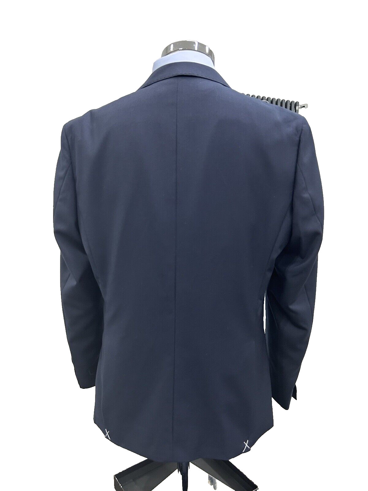 Men’s Tailored Suit Made In Italy Blue Tasmania Wool 46 48 50 52 54 56 58 60