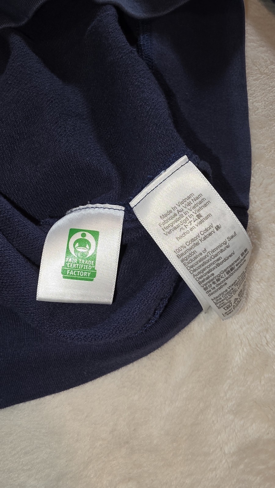 J.Crew “Brooklyn” Crewneck Sweatshirt Cotton Navy Blue Size Medium See Pictures