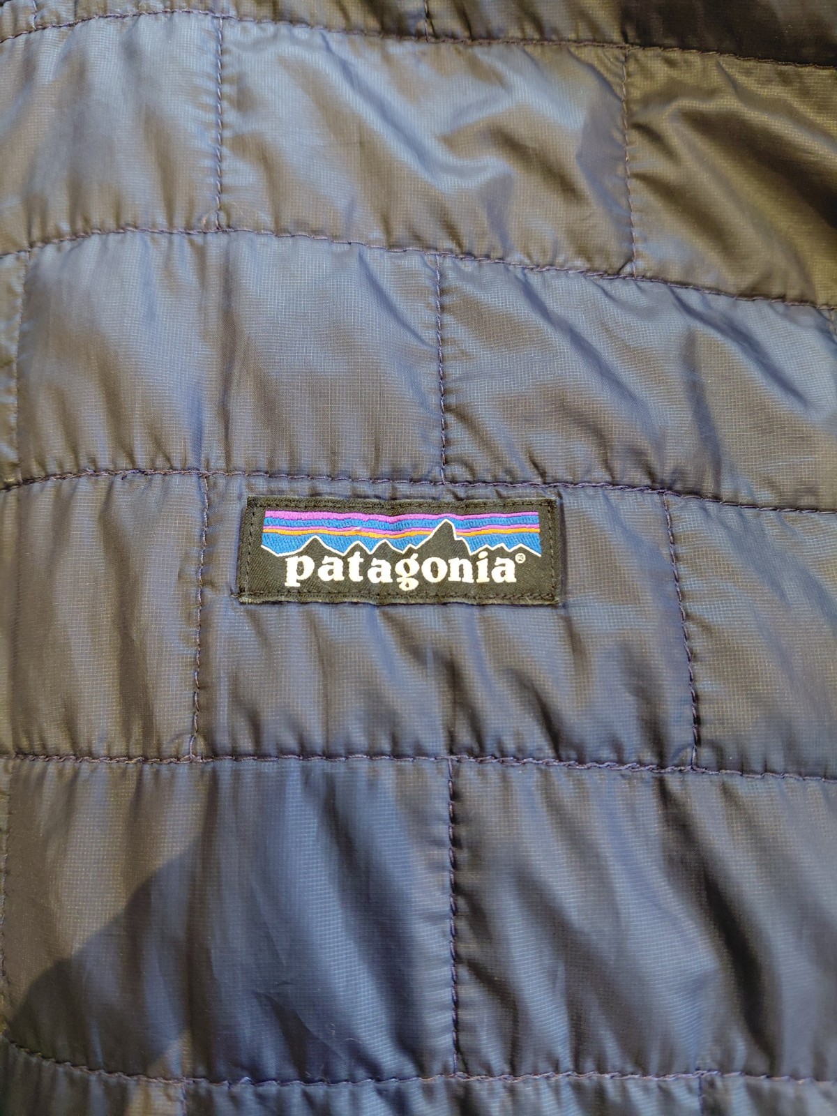 Patagonia Mens Micro Puff Hoody Nano Full Zip Jacket Bold Blue Puffer Large L