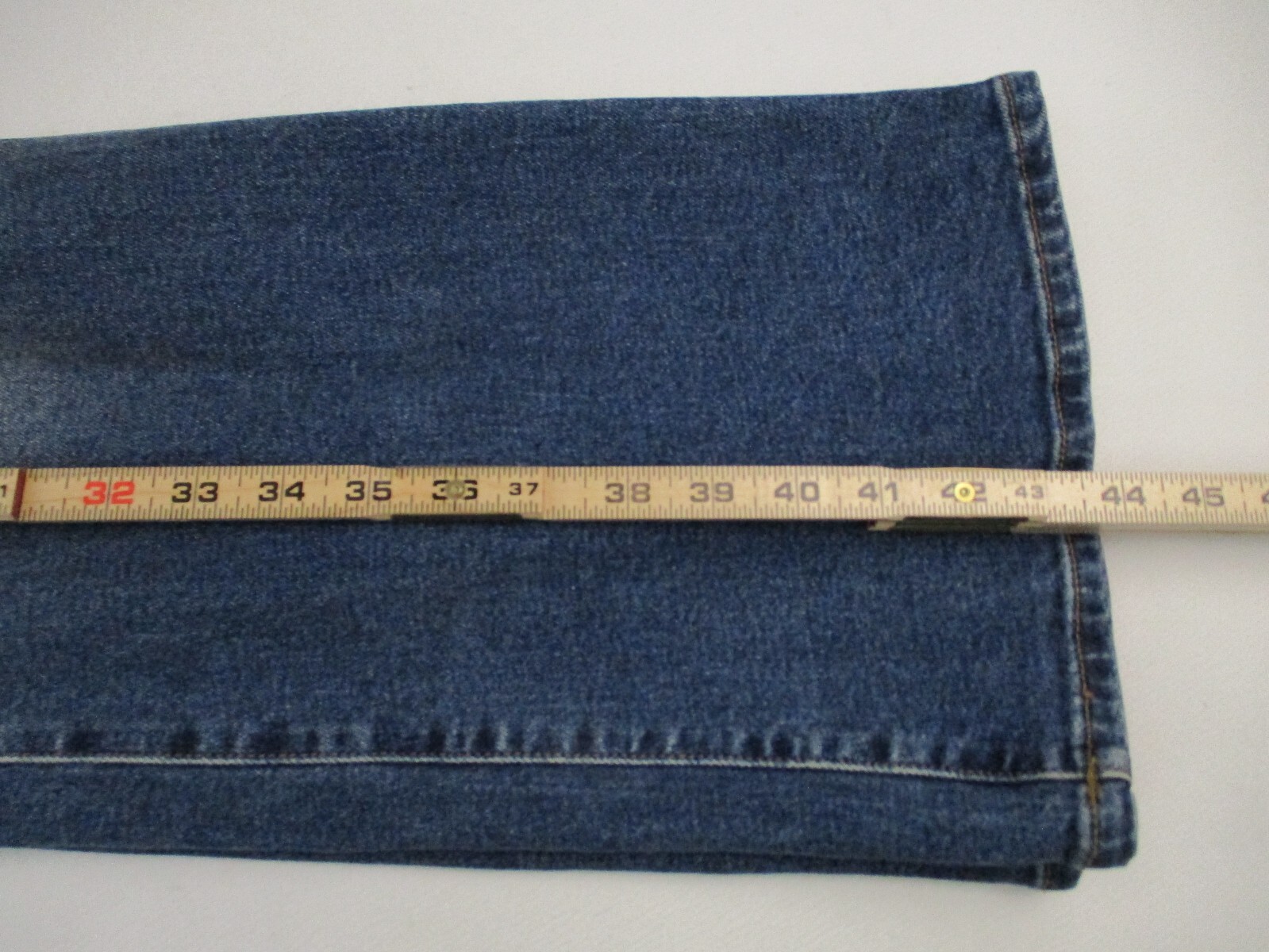 First Row Men’s Jeans 34 Blue Denim Distressed Designer Bootcut 34×33