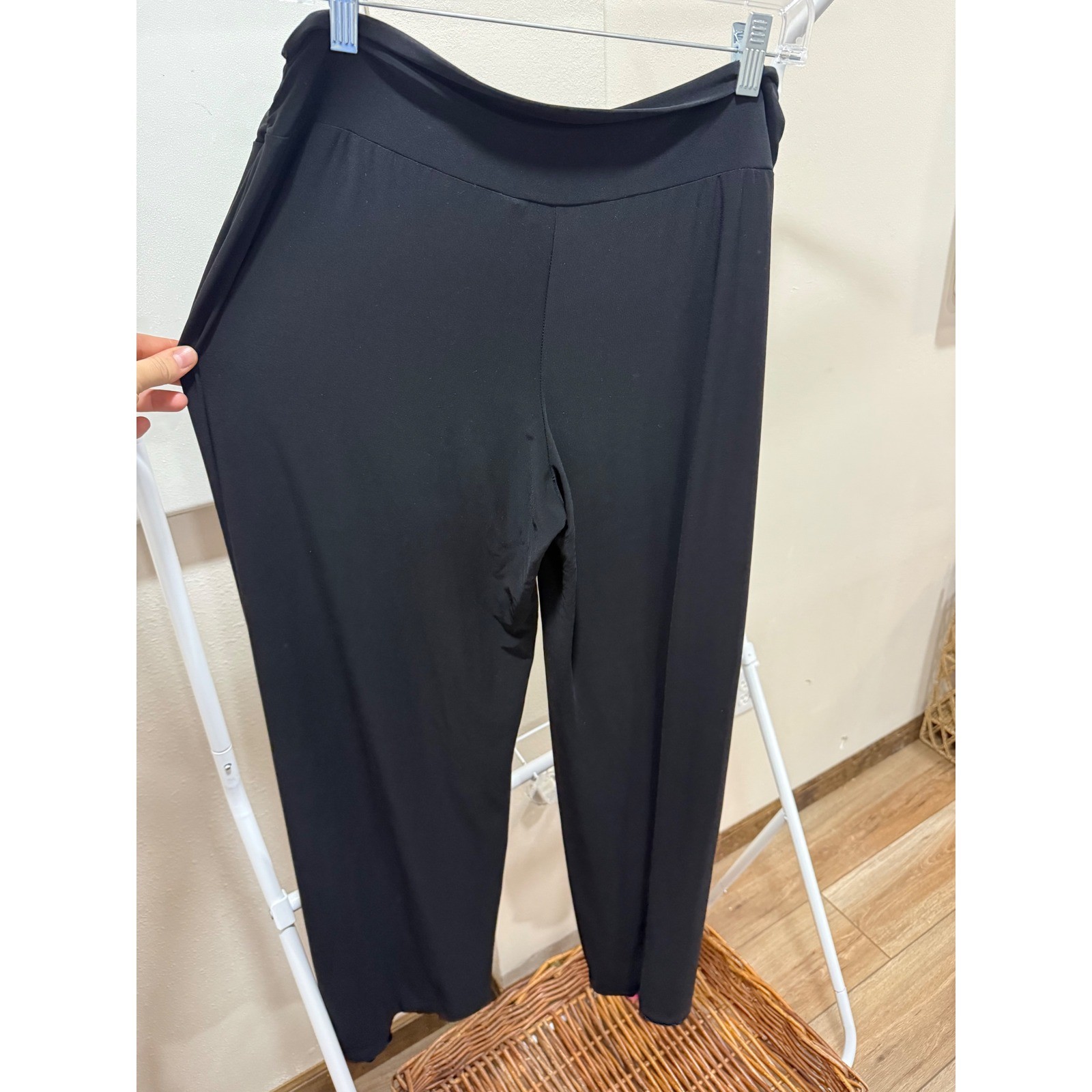 Cato Womens Medium Black Wide Leg Palazzo Pants High Rise Stretch y2K