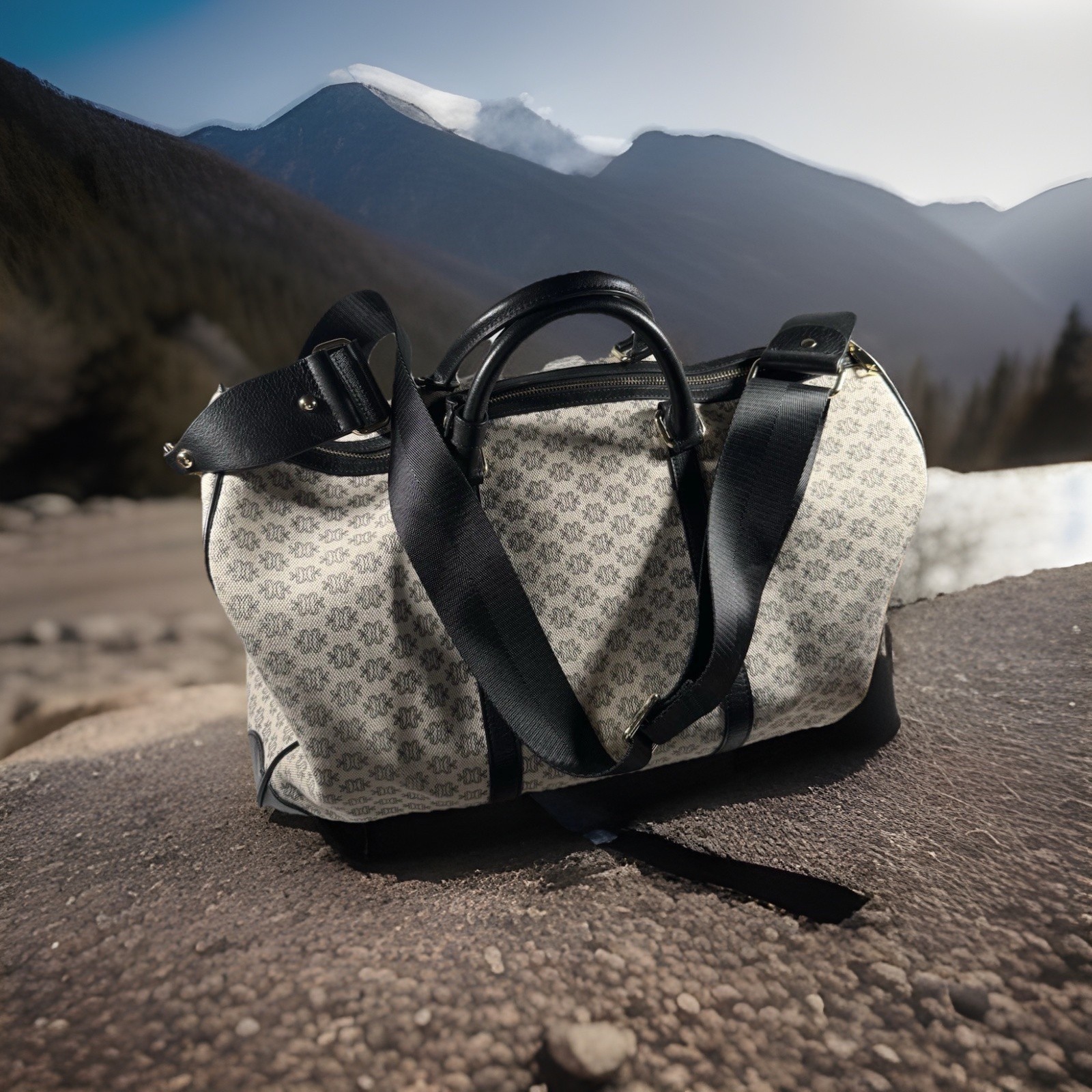 Matching Genuine Leather Trimmed Handbag and Tote – Made in Italy