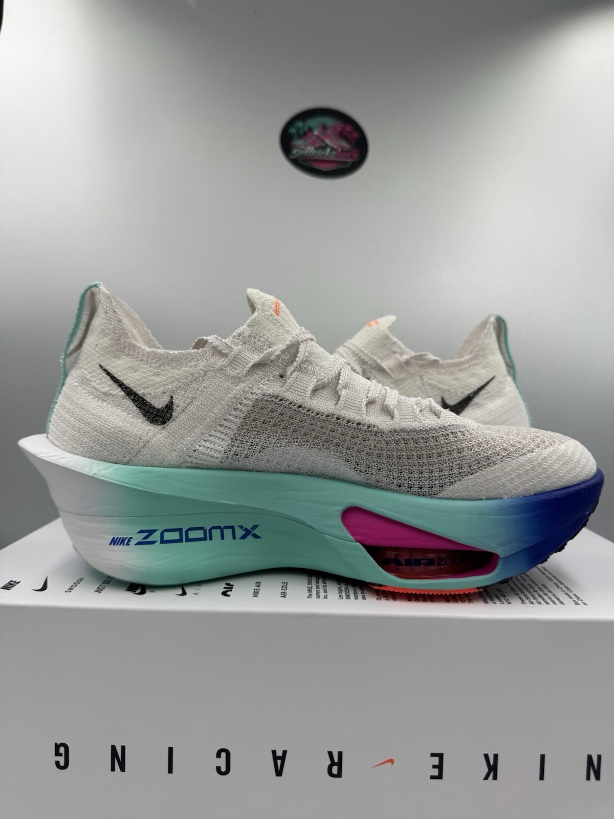 Nike Air Zoom Alphafly Next% 3 White Black Hyper Turquoise FD8311-104 Size 11.5