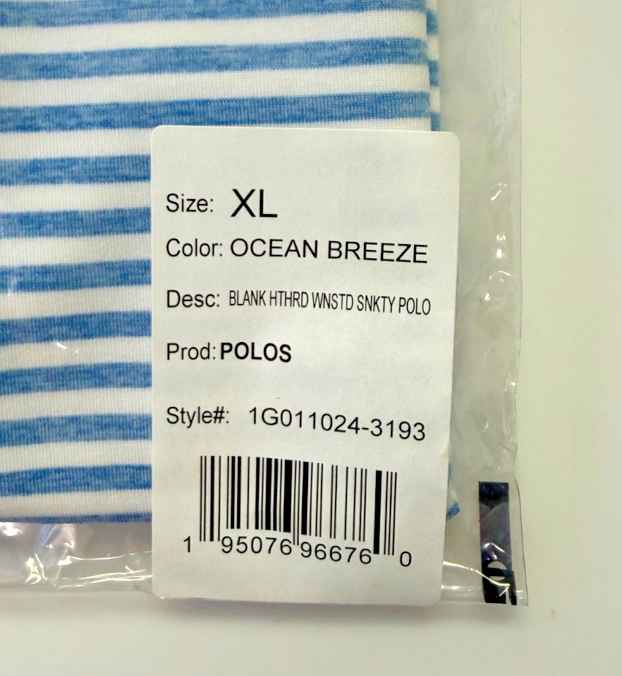 Vineyard Vines Striped Winstead Sankaty Polo – XL – Blue & White Mens Shirt