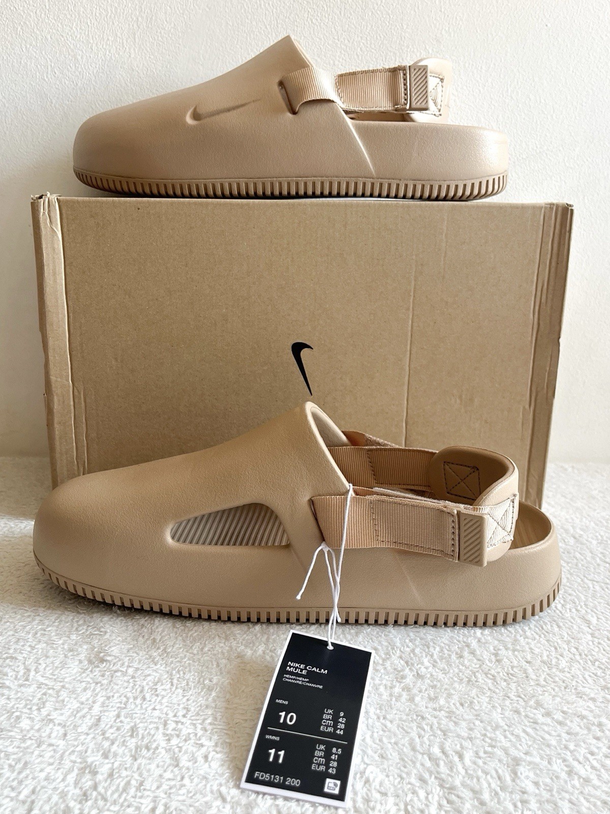 Nike Calm Mule Hemp/Hemp Adjustable Size EUR43/44