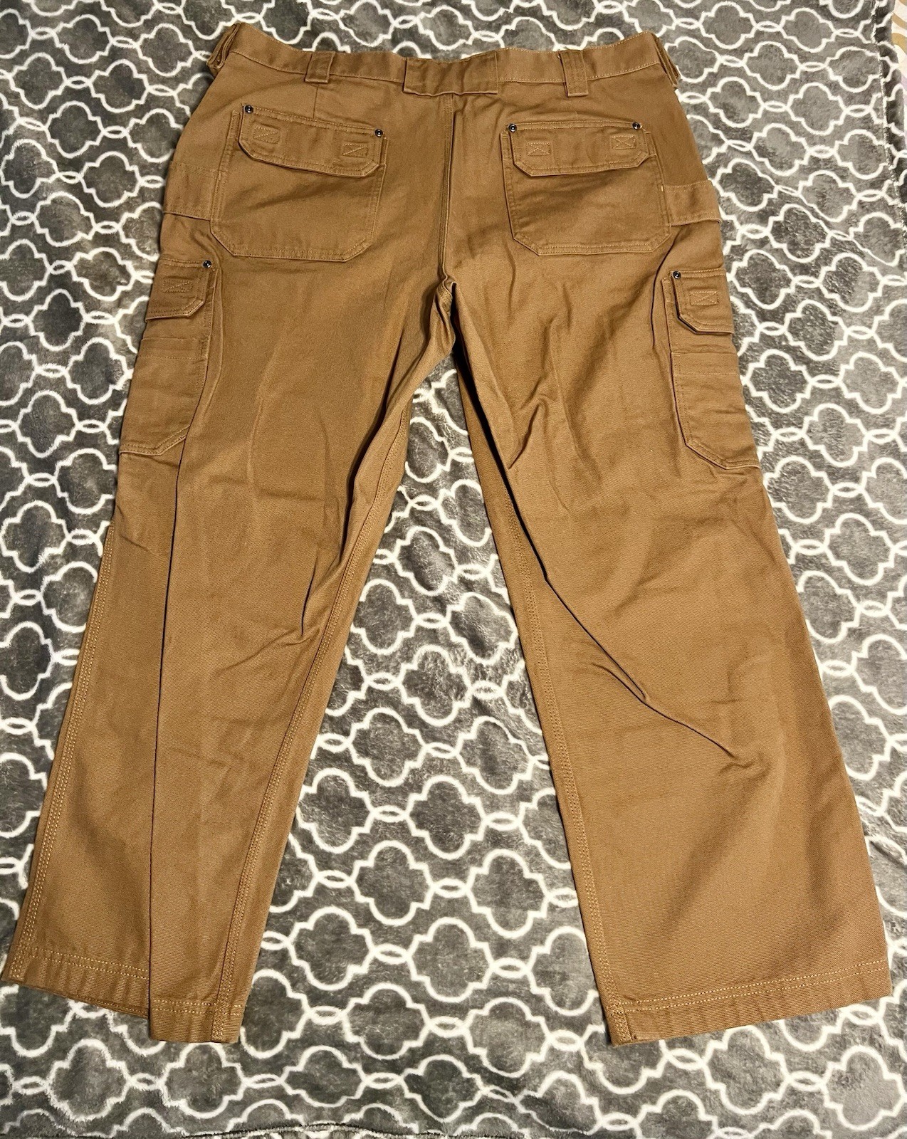 Duluth Trading Fire Hose Ultimate Cargo Work Mens Pants 42 Reinforced Knee Brown