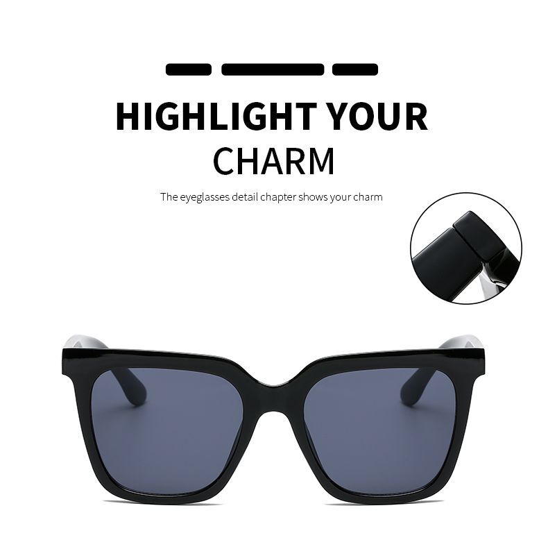 Retro Cateye Square Sunglasses – Plastic Frame Polycarbonate Gradient Lenses