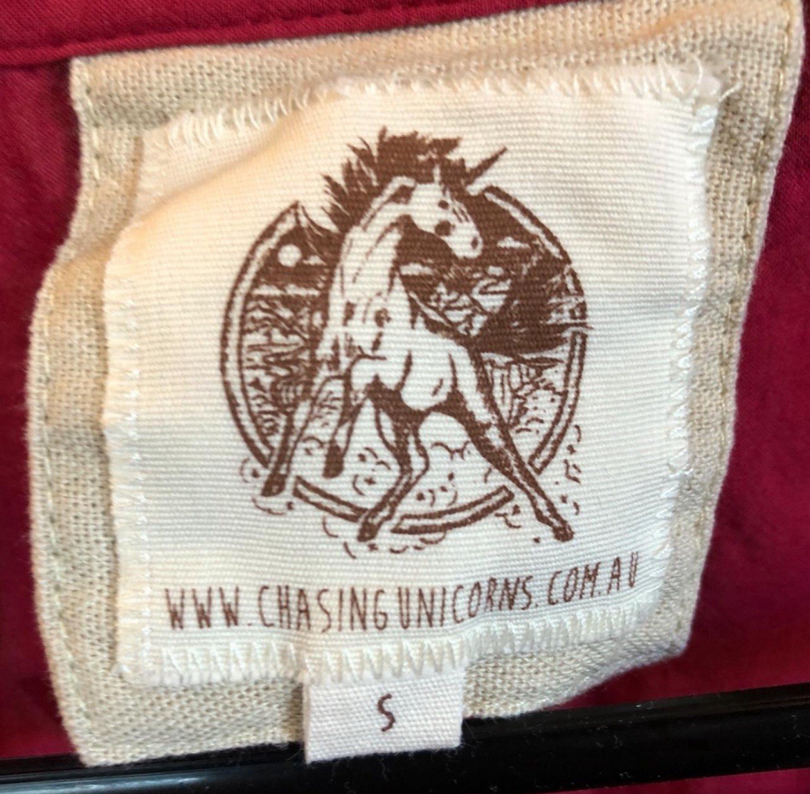 Chasing Unicorns Running Down A Dream Dress Embroidered Crochet Detail Sz Small