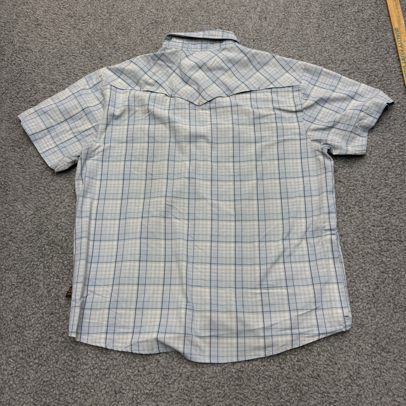 Howler Brothers Tech Shirt Mens Medium Snap Button Nylon Poly Vented Quick Dry