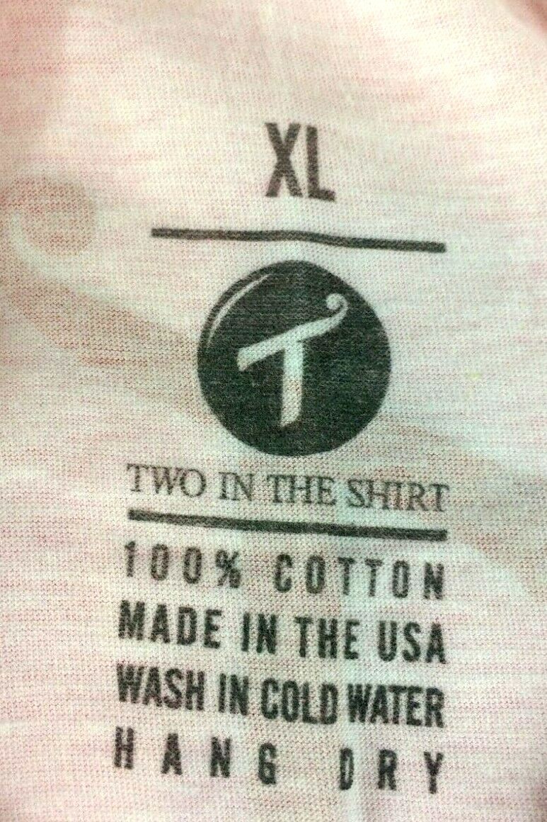 TWO IN THE SHIRT Men Size XL White Short Sleeve Shirt Well Connected Nude Models