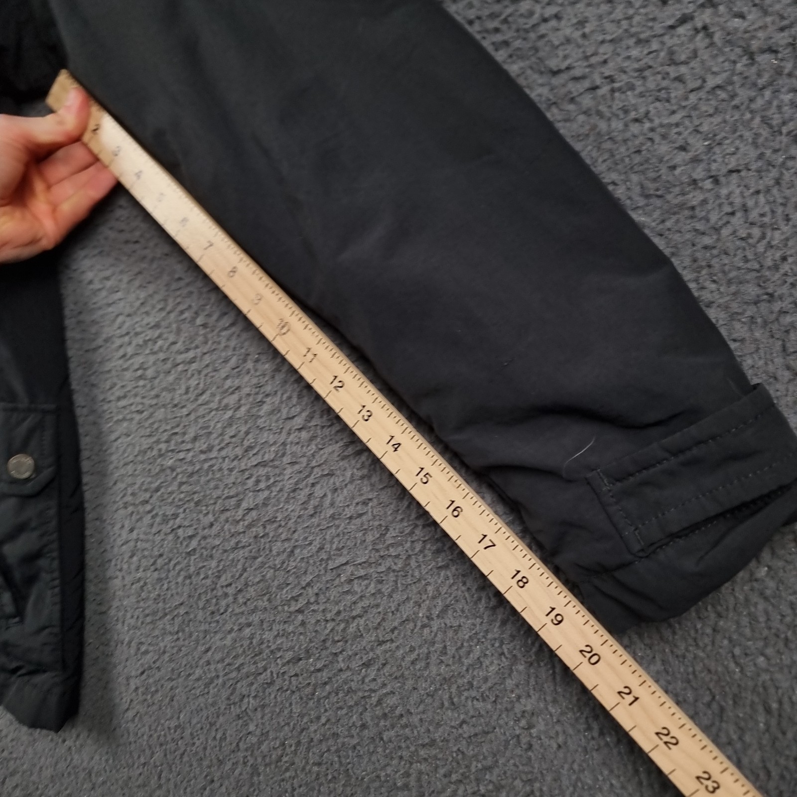 TOMMY HILFIGER Jacket Mens M Medium Black Parka Coat Hooded Insulated Lined
