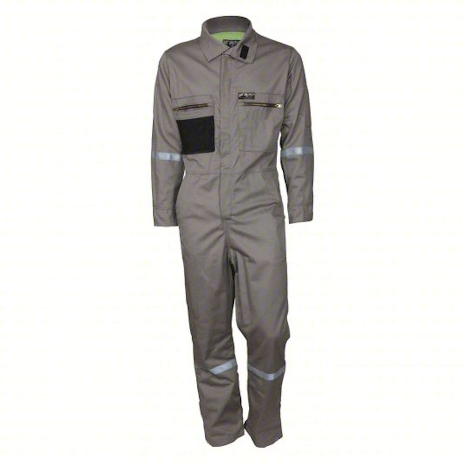MCR Safety 44″ Size Large Gray Work Coveralls With Reflective Strips
