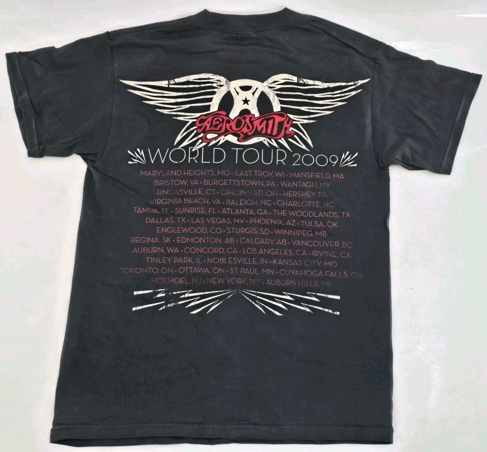Aerosmith 2009 World Tour Concert T-Shirt Adult Size Medium (M)