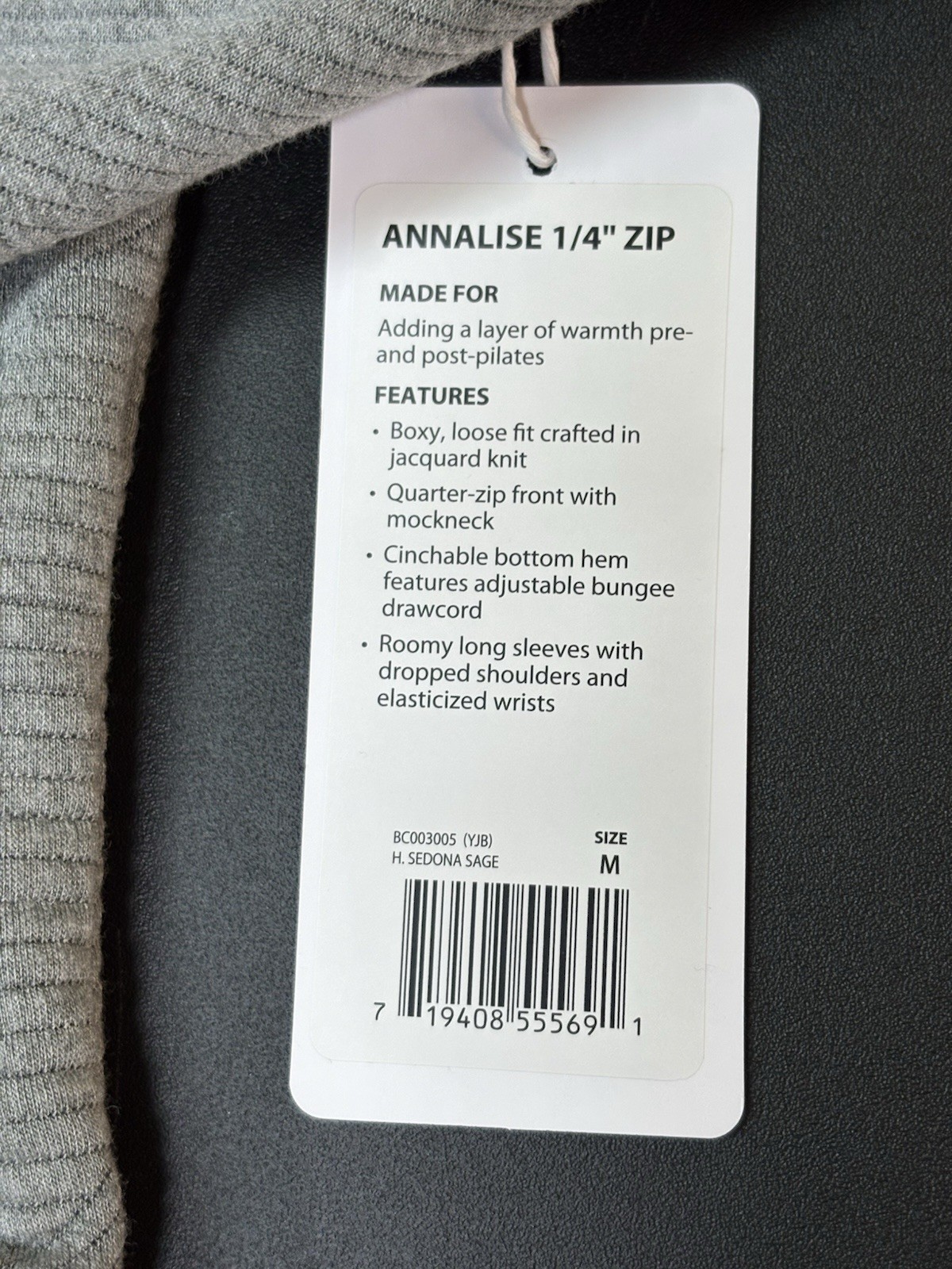 NWT Balance Collection Quarter Zip Pullover Gray • Women’s Size Medium