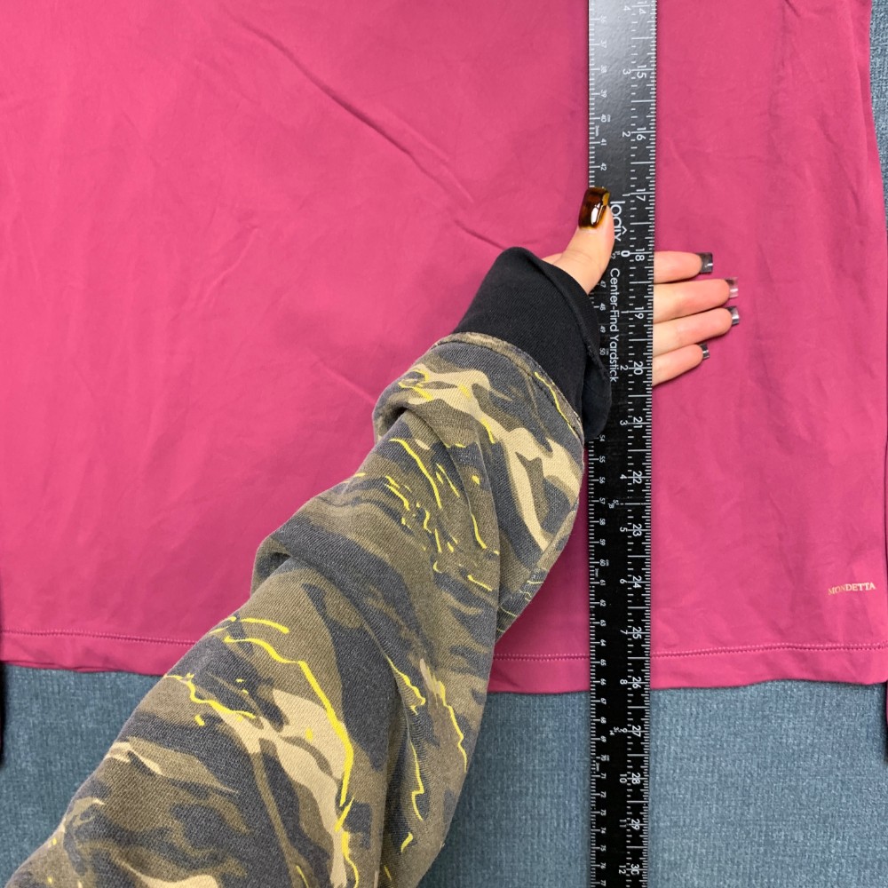 Mondetta Performance Luxury Athletic Top Womens S Pink Stretch Thumbhole Sleeve