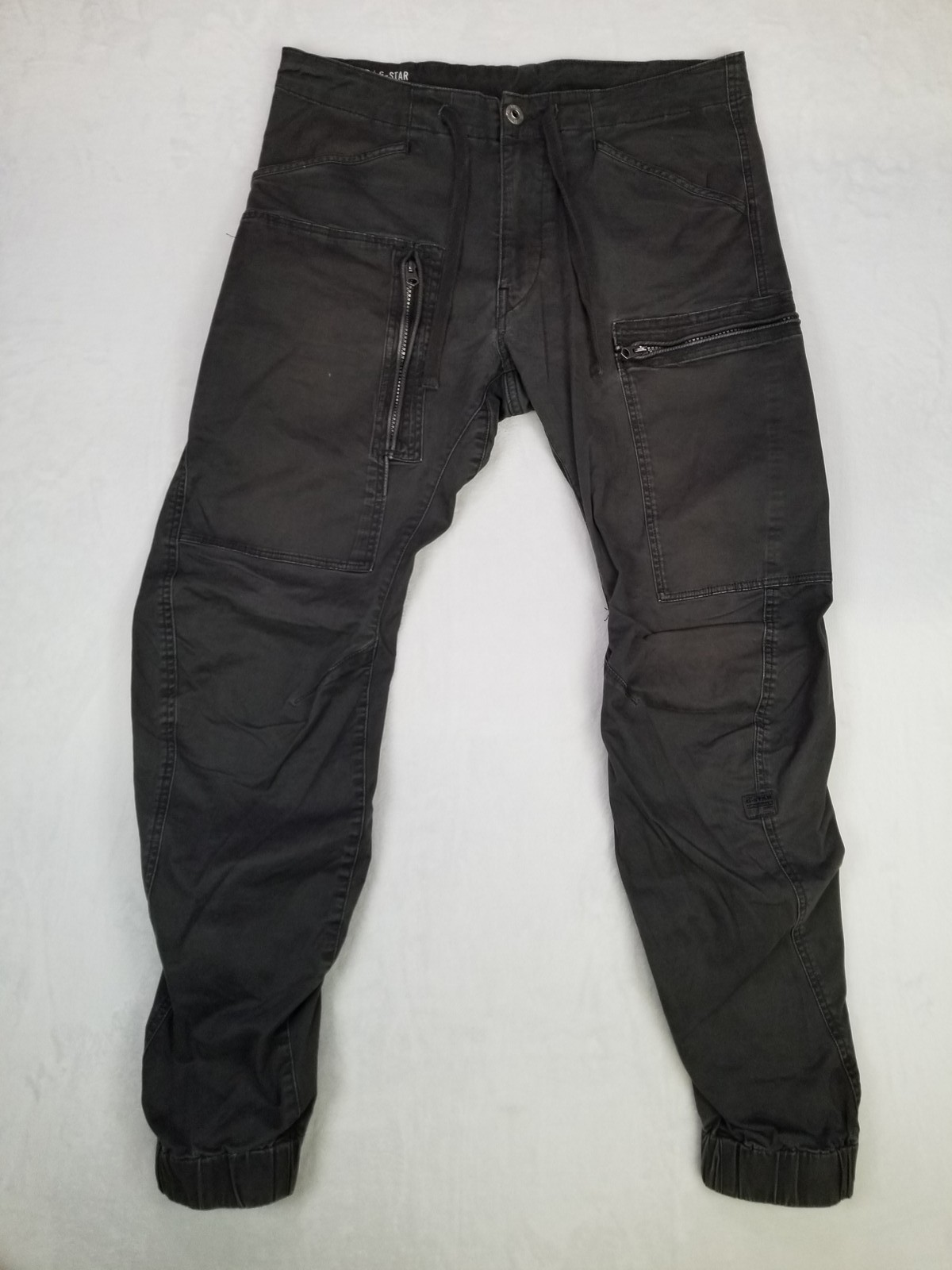 G-Star Raw Denim Dark Gray Tapered Cargo Jogger Pants Men’s Size 32/32 Rouching