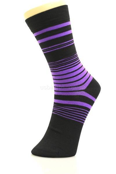 12 Pairs Yst12-5 New Cotton Men Striped Style Dress Socks Size 10-13 Multi Color