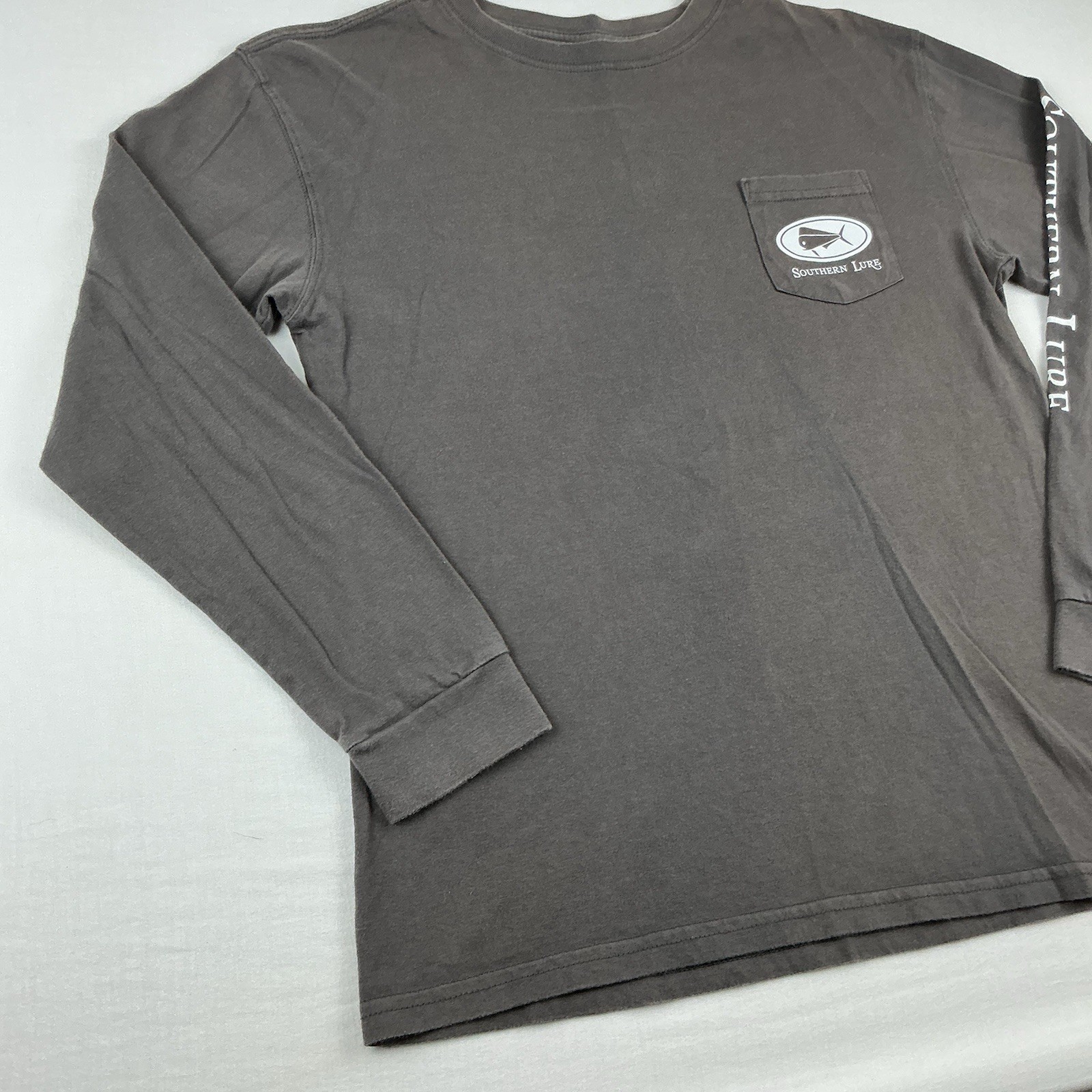 Southern Lure YXL Grey Long Sleeve Graphic Double Sided Shirt