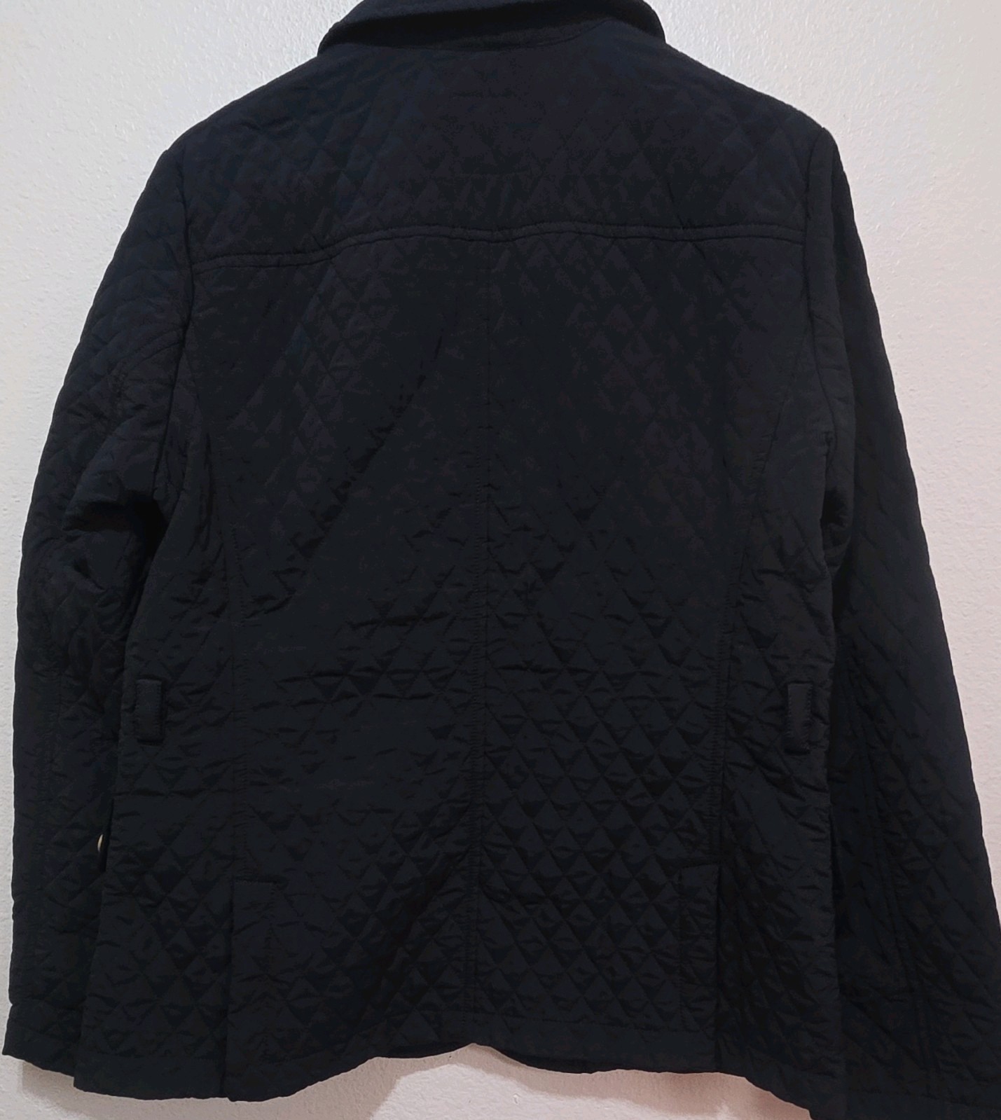 Weekend Max Mara Womens Black Quilted Button Jacket Pockets Size 42, 12 US