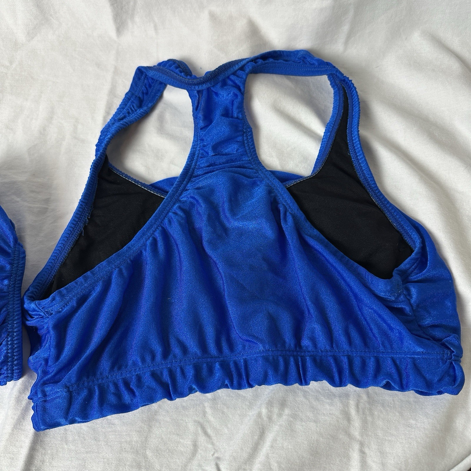 Vintage 90s Ceres Womens Two Piece Workout Swimsuit Blue Size 34 Made In USA