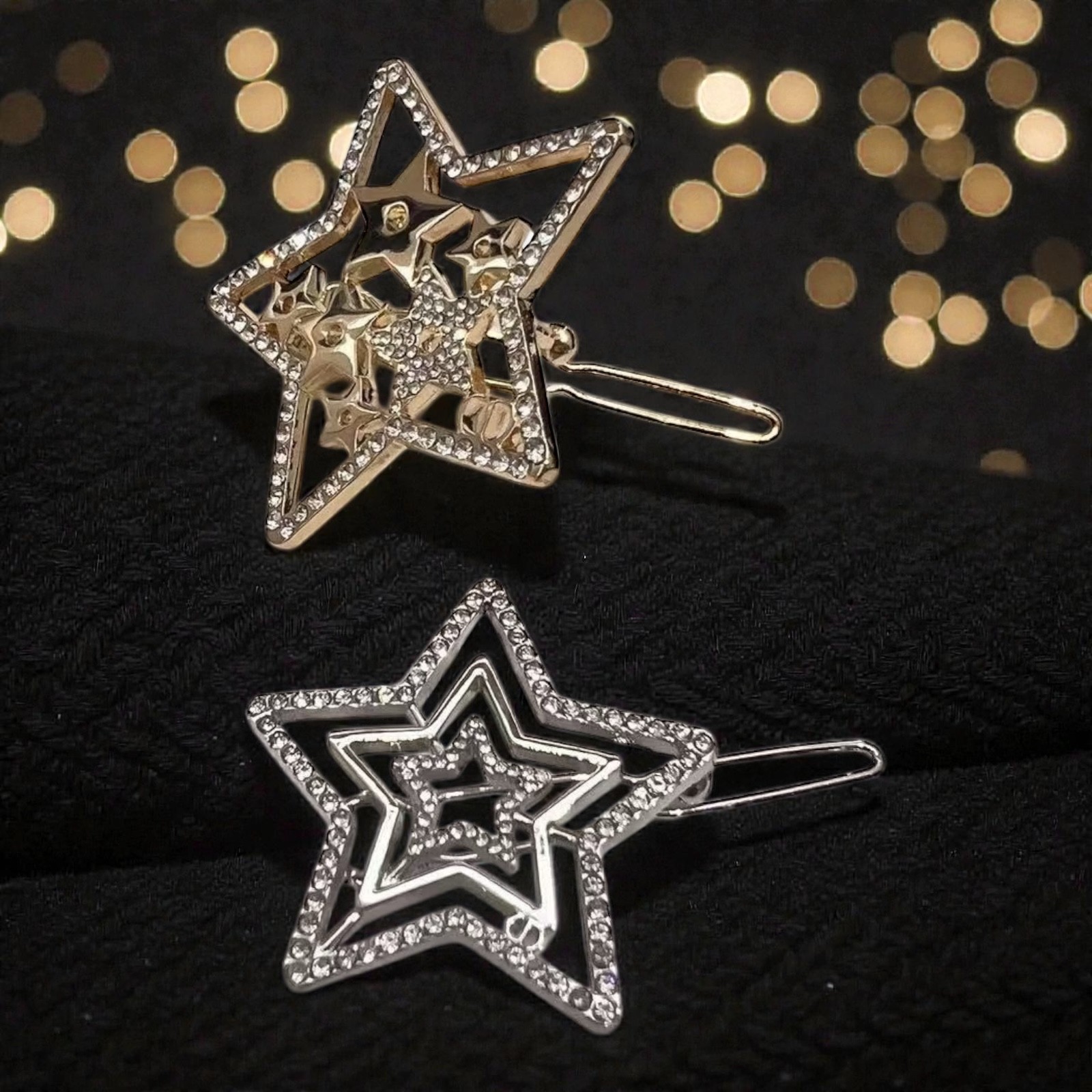 Brand New Authentic Dior Beauty GWP Holiday 2025 Star Hair Clips 2pc Set