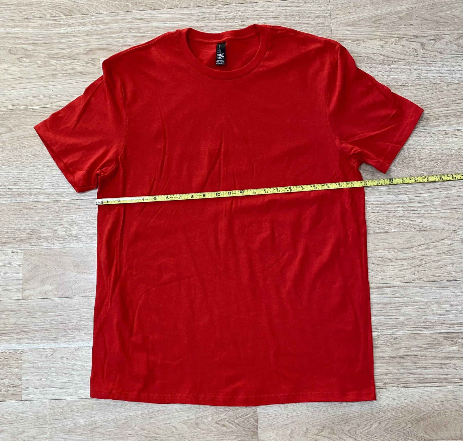 District The Concert Tee Blank Red Crew Neck Short Sleeve T-Shirt Men’s Size XL
