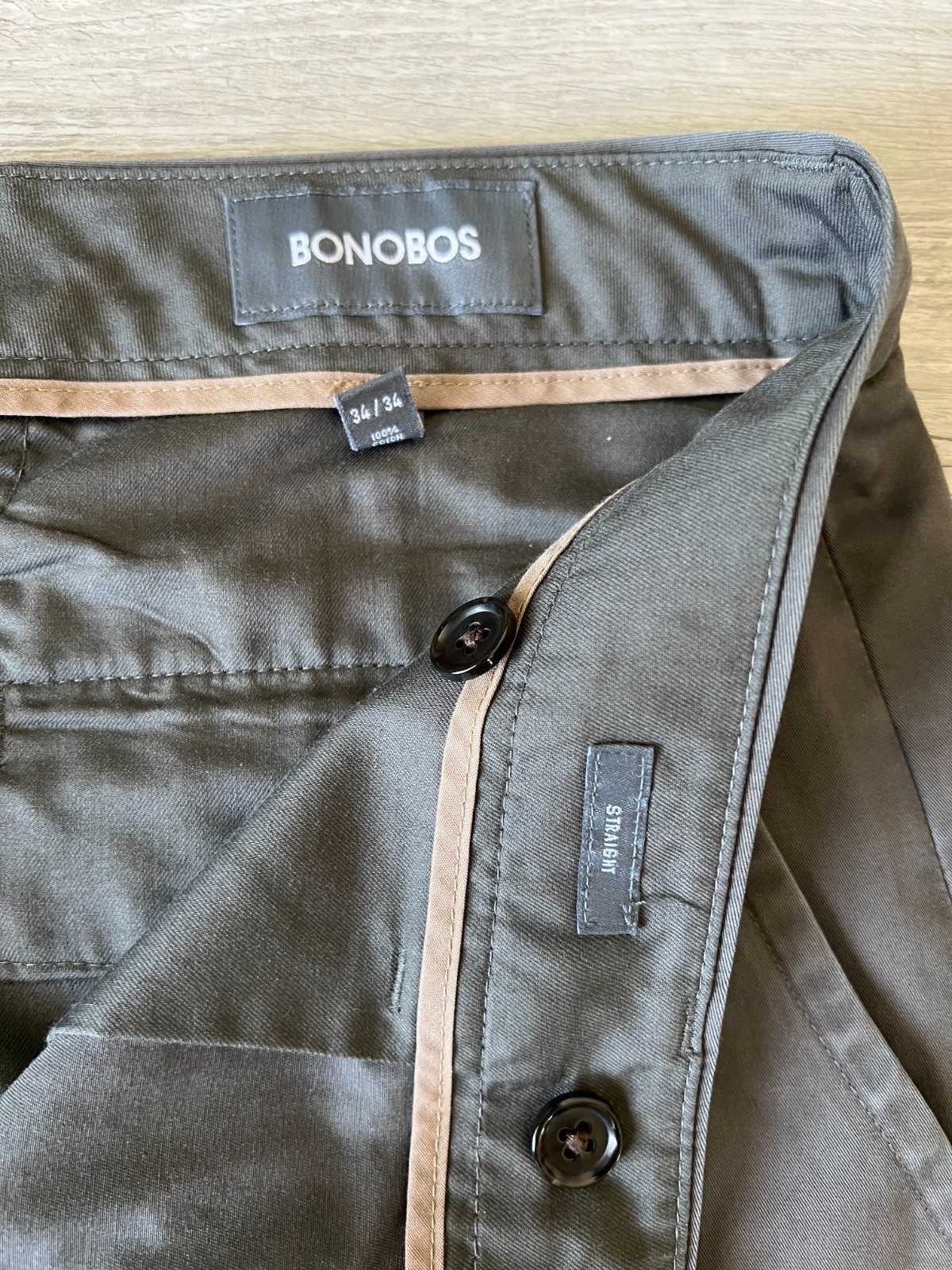 Bonobos Thursday pants khaki/chino 34 x 34 excellent condition