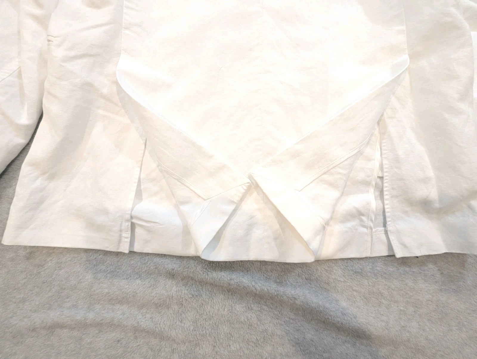 Baird McNutt Murano White Linen Blend Blazer Jacket Mens XLT Single Breasted