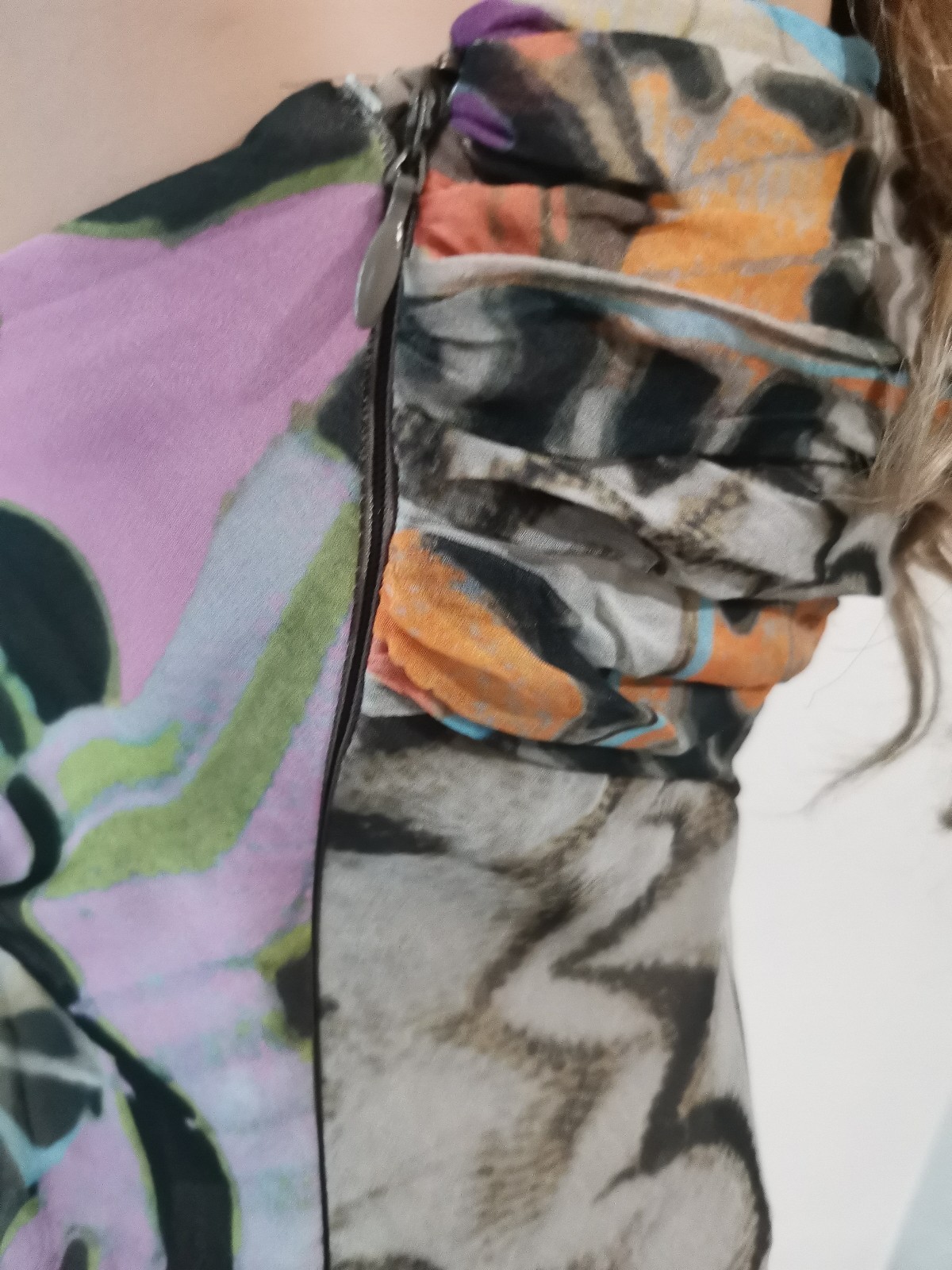 🆓US🛃 RESORT 2011 ALBERTA FERRETTI Abstract Print corset silk maxi Dress IT 40