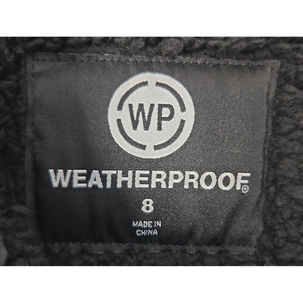 Weatherproof Boys Fleece & Sharpa Jacket Size 8 Has Snap Closure.
