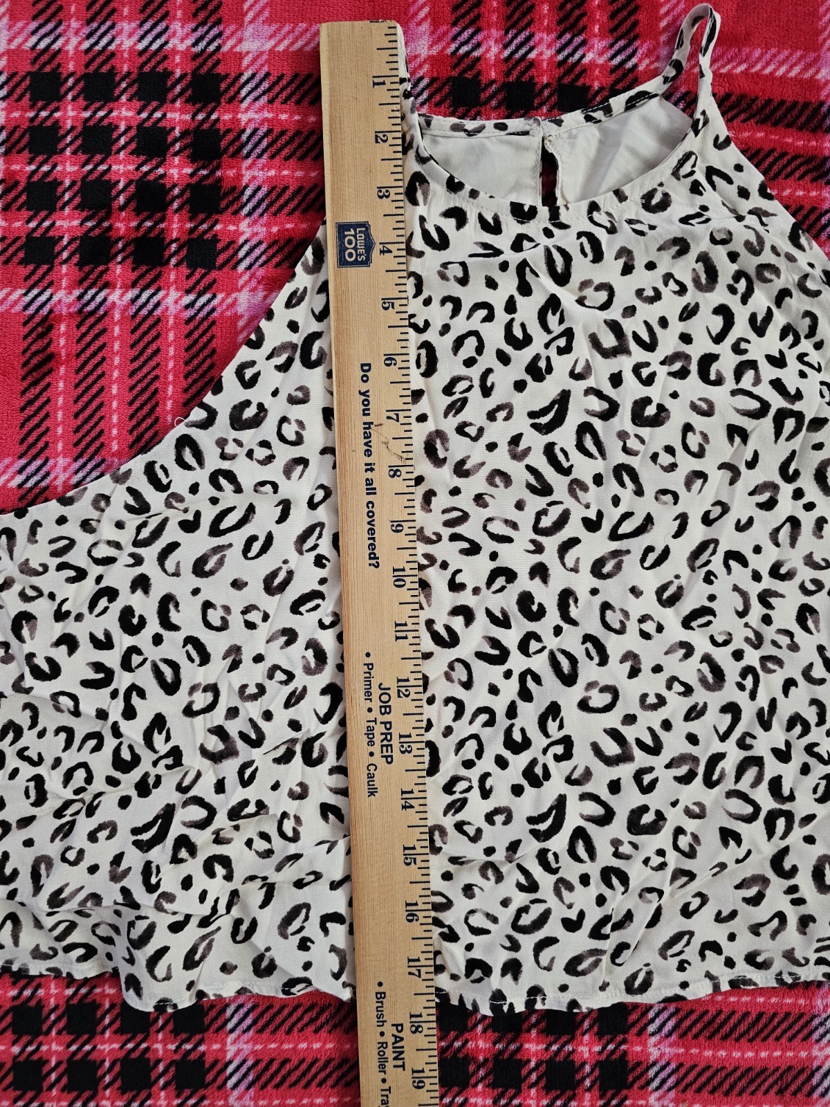 11 HONORÉ Leopard Print Chiffon Lined Spaghetti Strap Camisole Tank 16